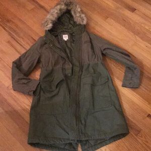 Gap maternity winter coat with fur hoodie!